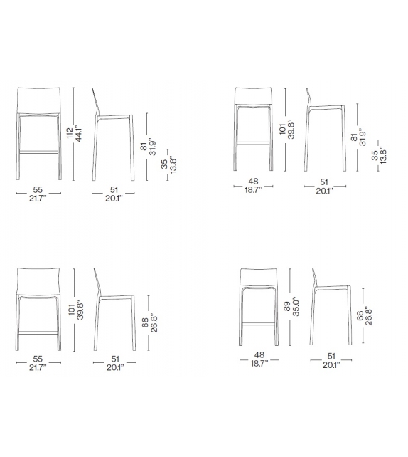 410 Cab Cassina Stool