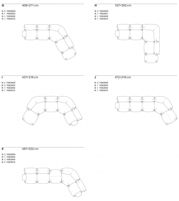 Goom MDF Italia Modulares Sofa