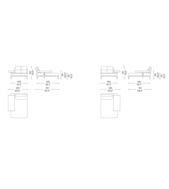 Chaise Lounge Cassina 241 Privé