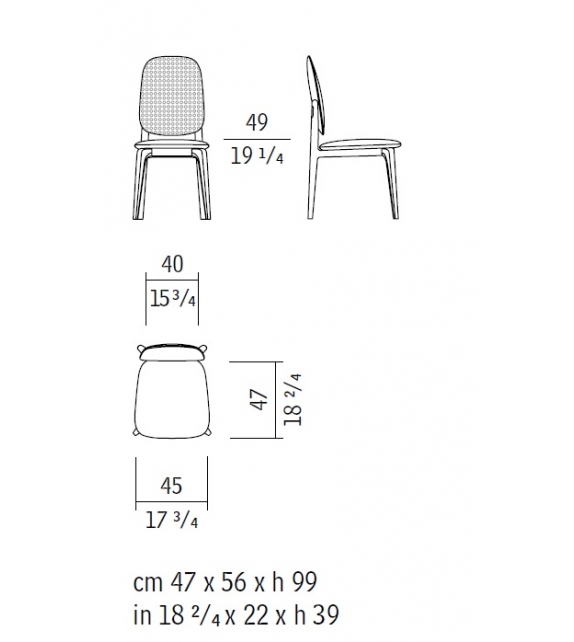 Prêt pour l'expédition - Plume Giorgetti Chaise