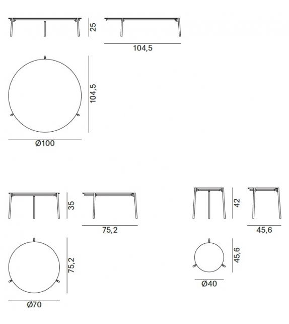 Cantle MDF Italia Couchtisch