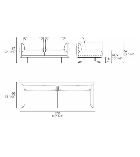 Ready for shipping - Copenaghen Alf DaFrè Sofa