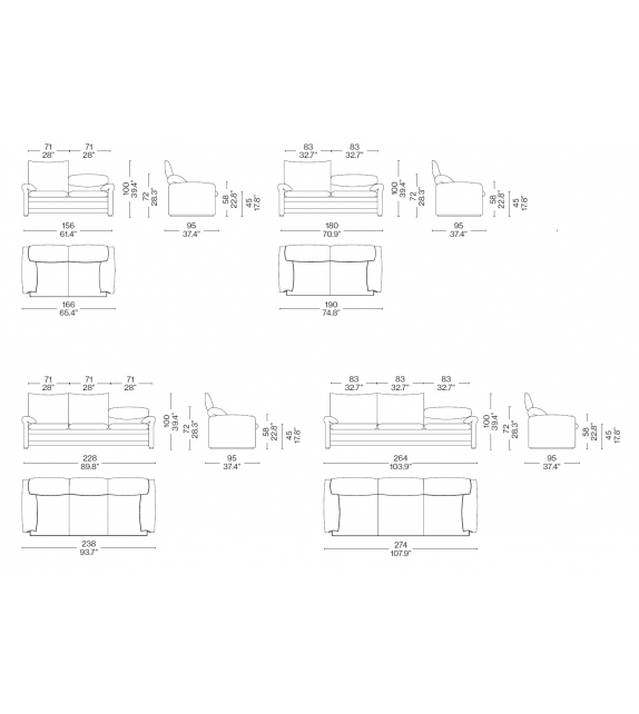675 Maralunga Sofá Cassina