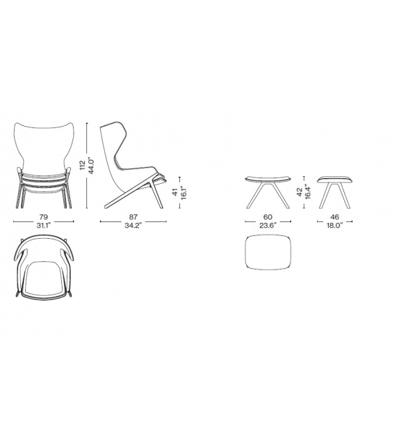 395 P22 Poltrona Cassina