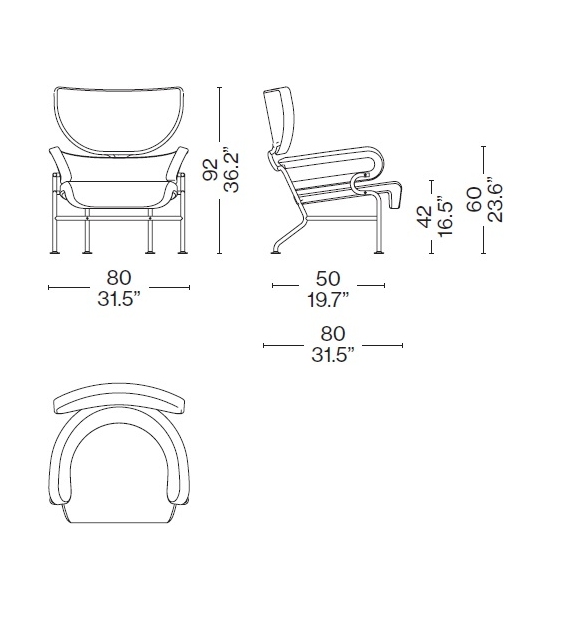 836 Tre Pezzi Butaca Cassina