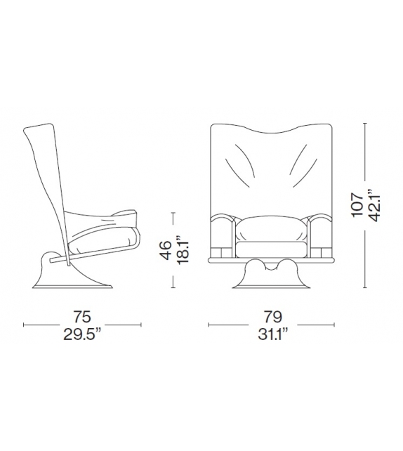 650 AEO Armchair Cassina