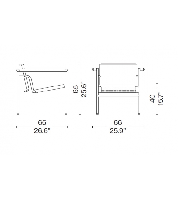 1 Fauteuil Dossier Basculant, UAM Cassina