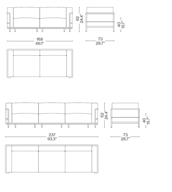 3 Fauteuil Grand Confort, Grand Modèle, Outdoor Cassina Sofá