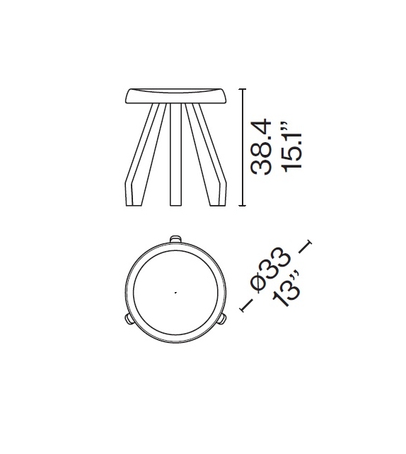 523 Tabouret Mèribel Hocker Cassina