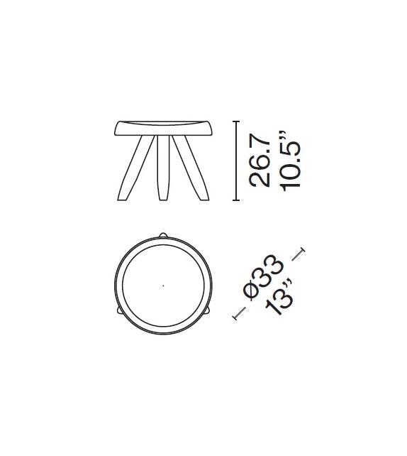 524 Tabouret Berger Stool Cassina