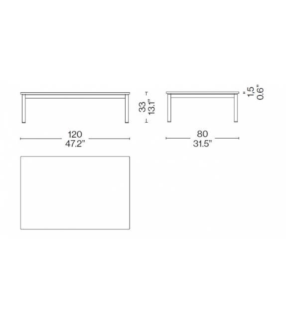 10 Table en Tube Basse Cassina Tavolino