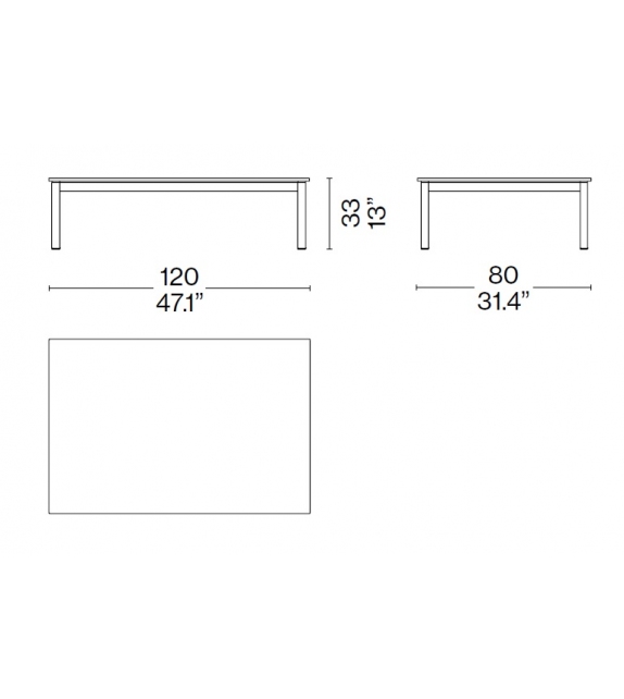 10 Table en Tube Basse, Outdoor Cassina Mesita
