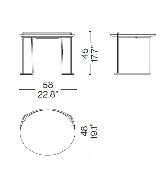 W61 Djuna Couchtisch Cassina