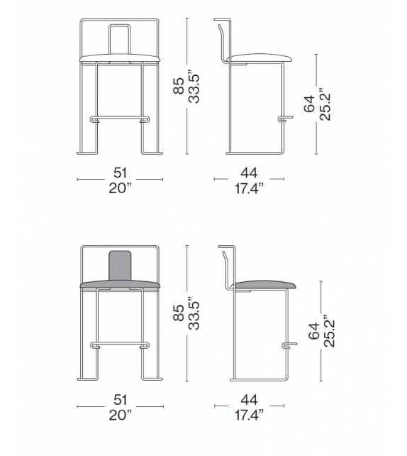 Gaja Bar Tabouret Cassina