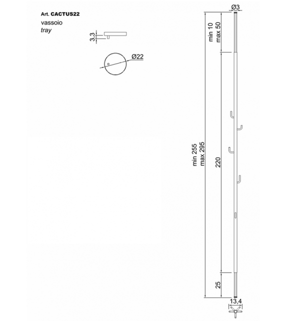 Ready for shipping - Cactus Antonio Lupi Coat Hanger