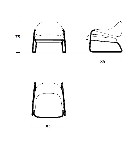 Ready for shipping - Lolla Antonio Lupi Armchair