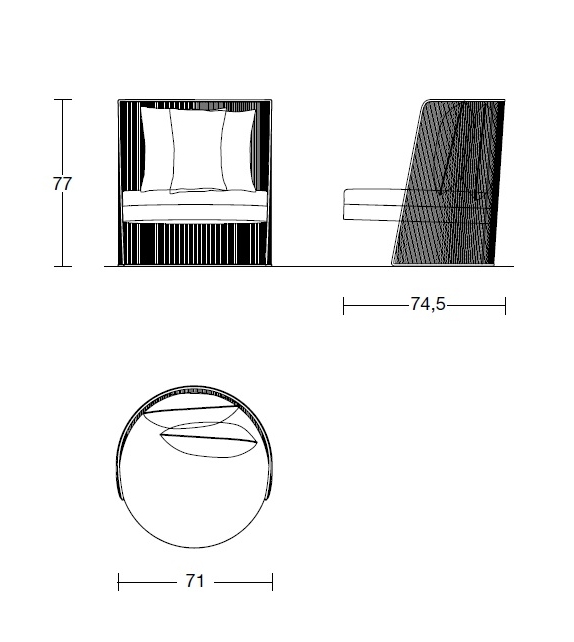 Ready for shipping - Joelle Antonio Lupi Armchair