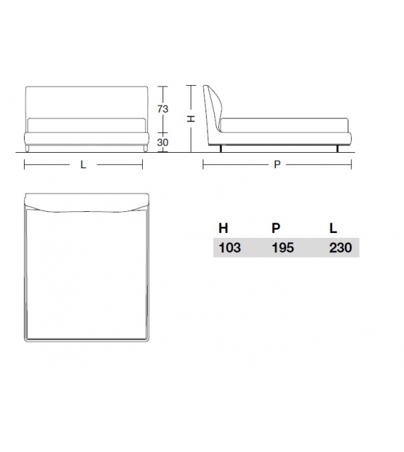 Prêt pour l'expédition - Ginevra Antonio Lupi Lit