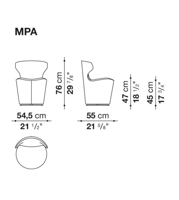 Ready for shipping - Mini Papilio B&B Italia Small Armchair