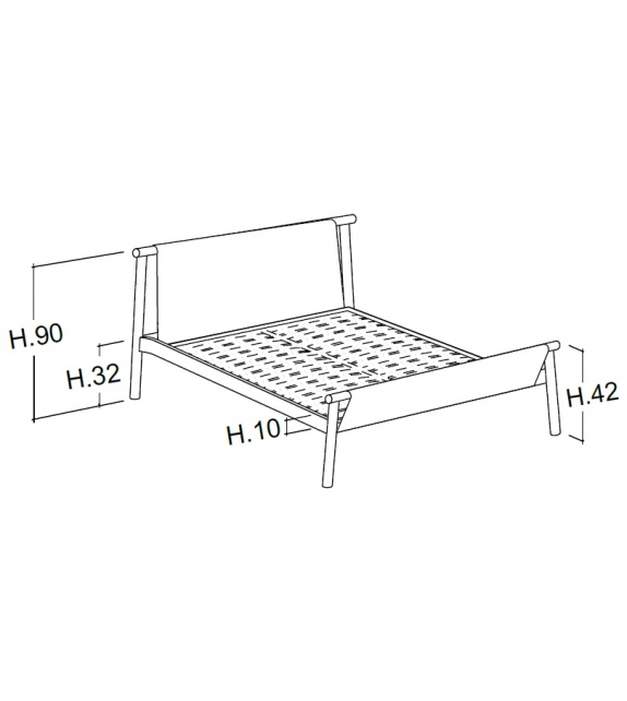 Jack-e cuoio Bolzan Bed