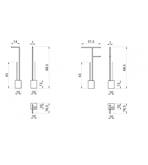 Biviocombi Antonio Lupi Paper Holder