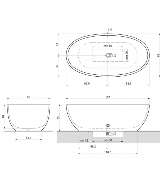 Reflex Antonio Lupi Bathtub