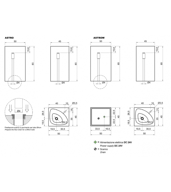 Astro e Aura Lavabo Antonio Lupi