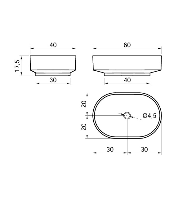 Borghi60 Antonio Lupi Countertop Washbasin