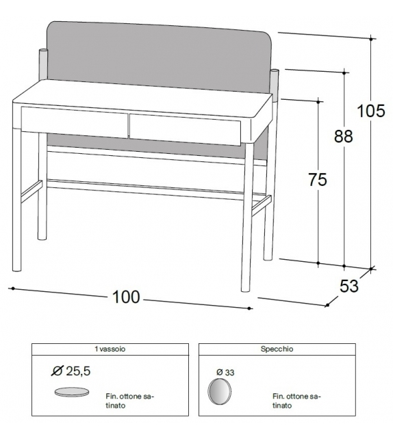 Flag Bolzan Writing Desk