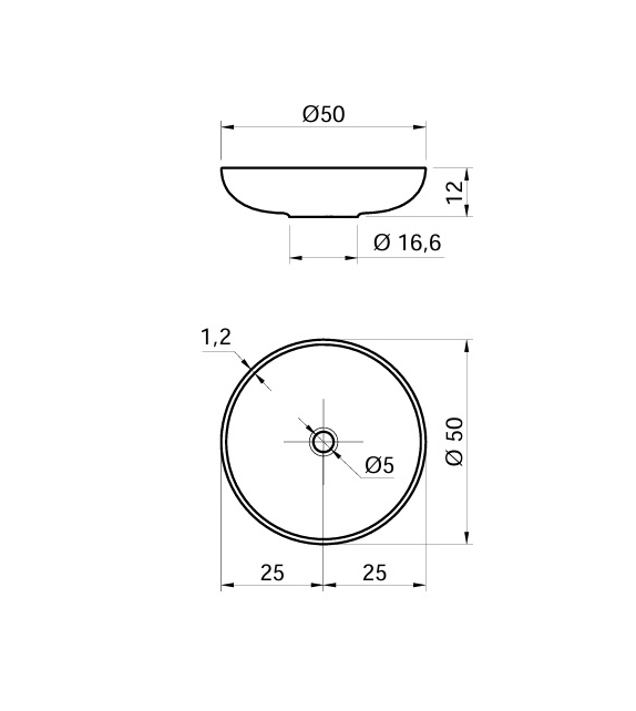 Verso Antonio Lupi Aufsatzwaschbecken