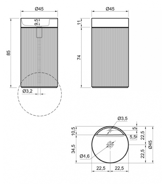 Rigatino Antonio Lupi Washbasin