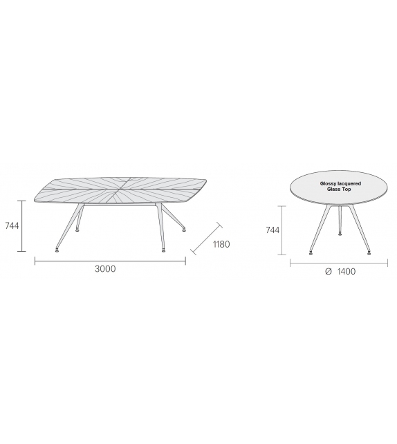 Prêt pour l'expédition - Rimadesio Manta Table