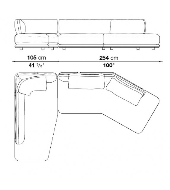 Listo para entregar - Cocùn Sofá B&B Italia