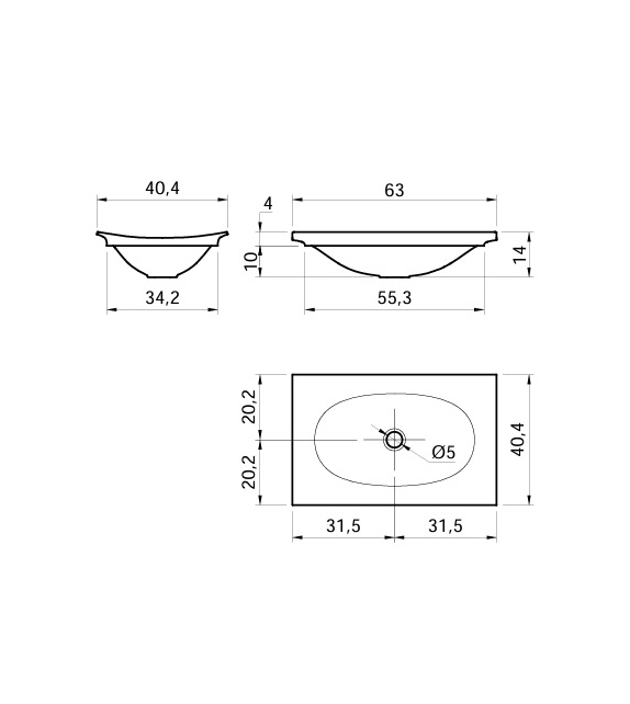 Foglio Antonio Lupi Countertop Washbasin