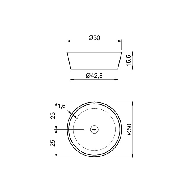 Pila Antonio Lupi Countertop Washbasin