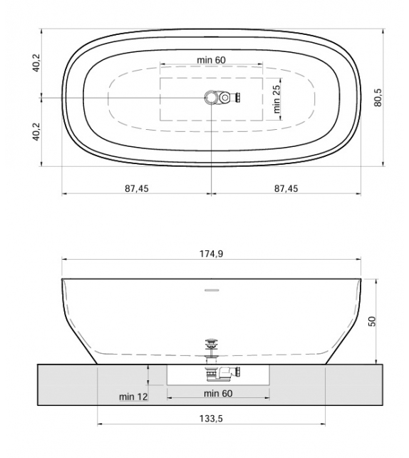 Ago Antonio Lupi Bañera