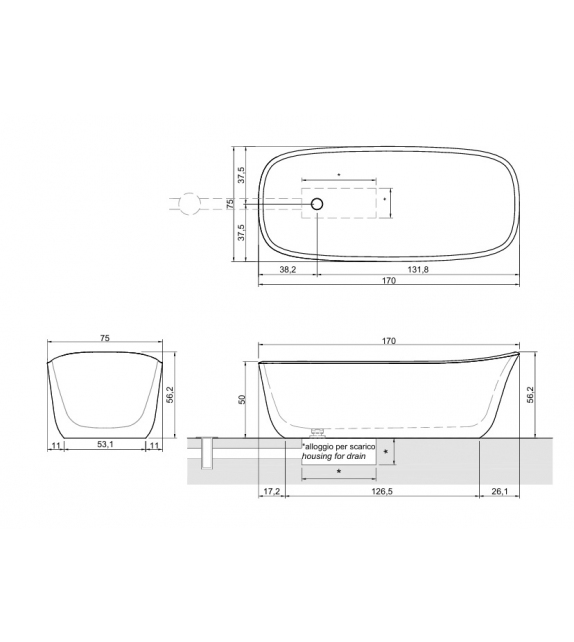 Dafne Antonio Lupi Vasca da Bagno