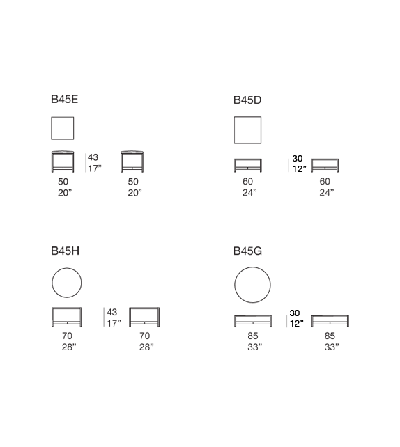 Heron Paola Lenti Table Basse