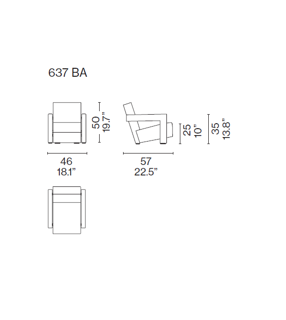 637 Baby Utrecht Cassina Sessel