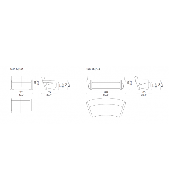 637 Utrecht Cassina Divano