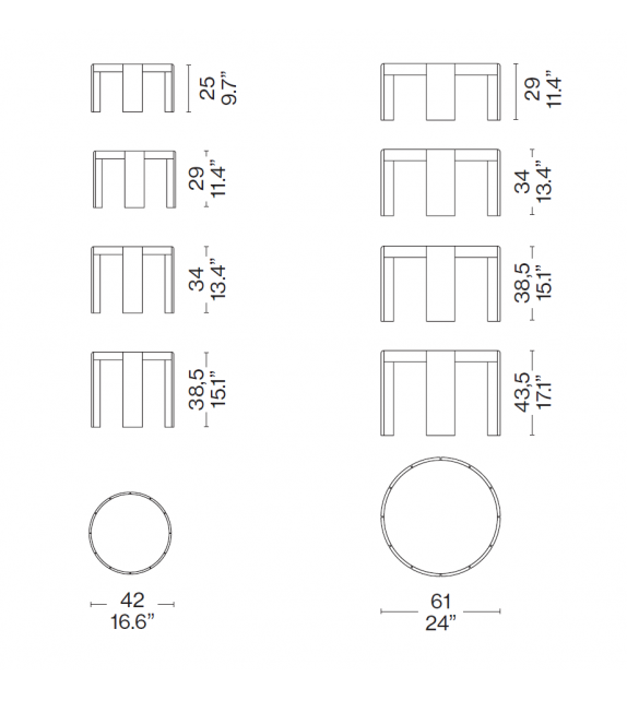 780/783 Cassina Couchtisch