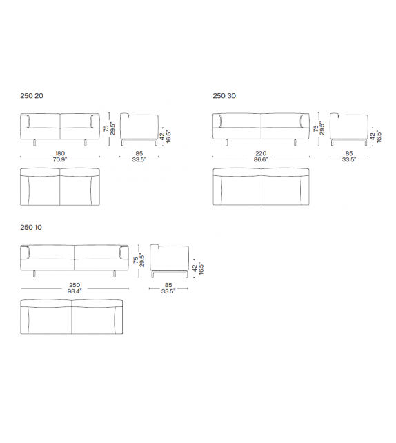 250 Met Cassina Canapé