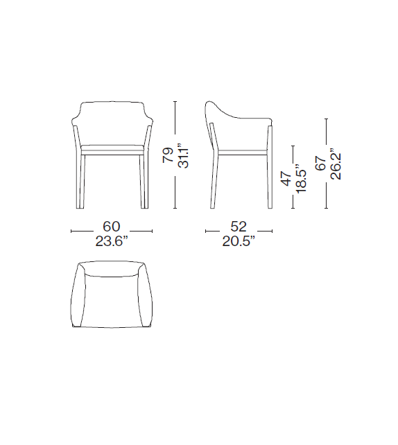 140 Cotone Cassina Armchair
