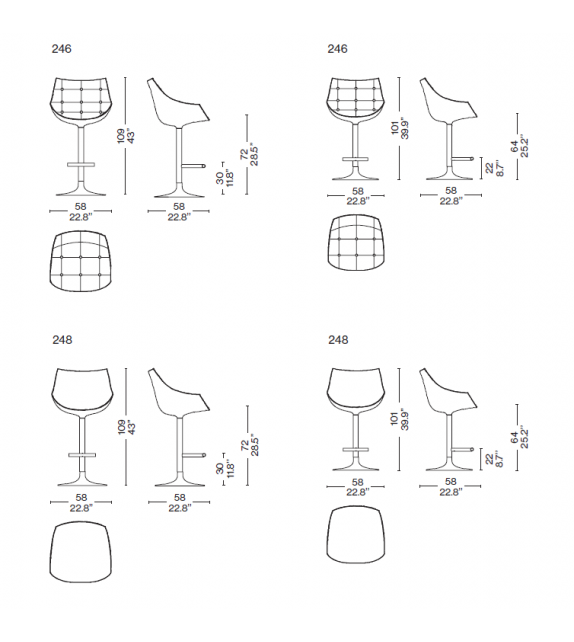 246/248 Passion Cassina Hocker
