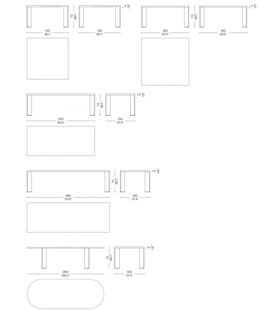 499 Ordinal Table Cassina