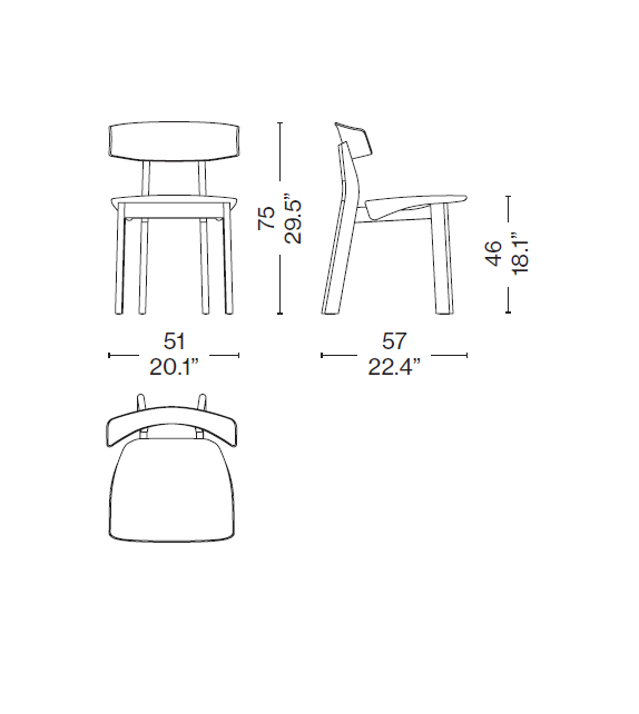 560 Back-Wing Cassina Stuhl