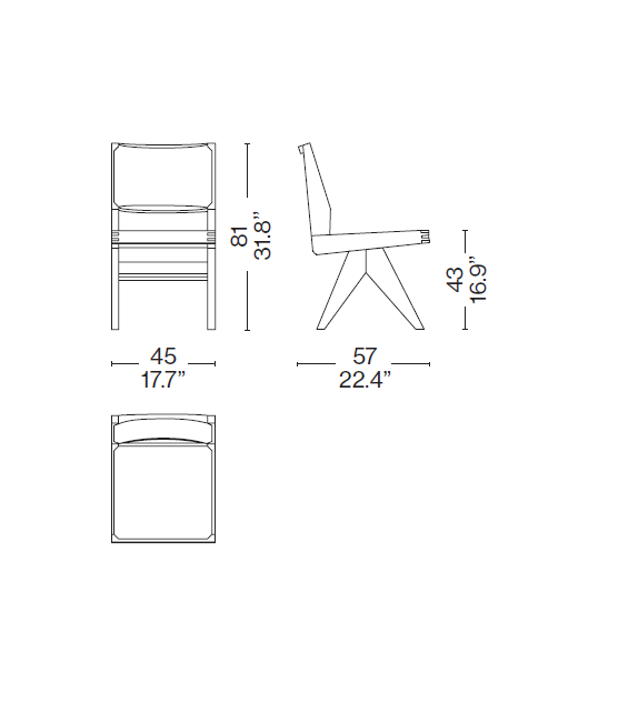 055 Capitol Complex Chair Cassina Chaise