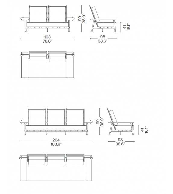 Sofa Fenc-e-Nature Cassina