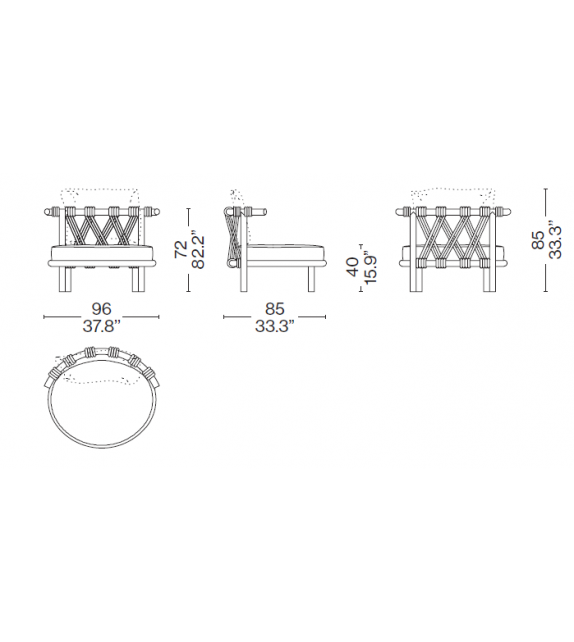 Trampoline 561 Cassina Sessel