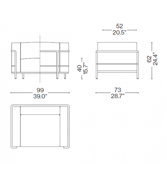 LC3 Outdoor Cassina Poltrona